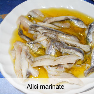 alici marinate in olio e limone