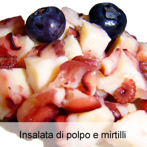 ricetta insalata polpo con mirtilli