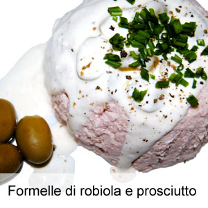 La reicetta delle formelle di robiola e prosciutto cotto