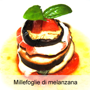 ricetta con melanzana, mozzarella e pomori