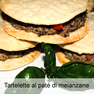 ricetta tartelette al patè di melanzane