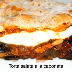 ricetta torta salata ripiena di caponata