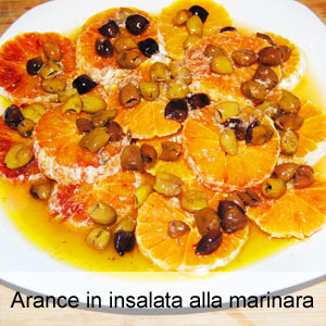 ricetta insalata di arance con acciughe e olive taggiasche