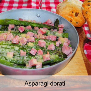 Ricetta asparagi gratinati con prosciutto
