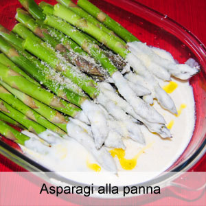 ricetta asparagi alla panna
