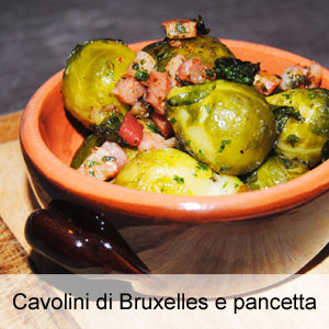 ricetta cavolini di bruxelles saltati in padella con burro e pancetta