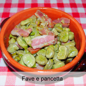 ricetta fave con pancetta