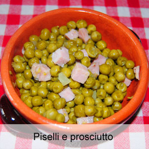 ricetta piselli e prosciutto