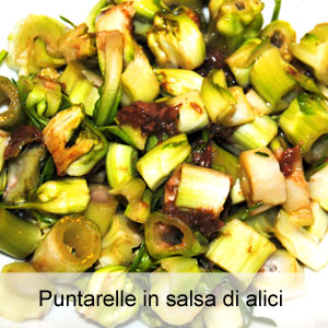 ricetta cuori di cicoria con salsa di alici