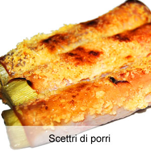 ricetta porri con fesa di tacchino e formaggio