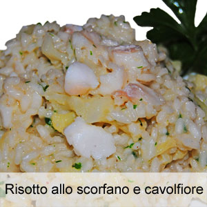 ricetta risotto con filetti di  scorfano e cavolfiore