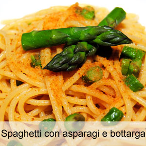 ricetta spaghetti con asparagi e bottarga
