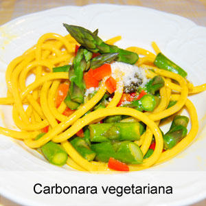 ricetta spaghetti alla carbonara vegetariana