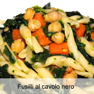 ricetta pasta con cavolo nero, ceci e carote