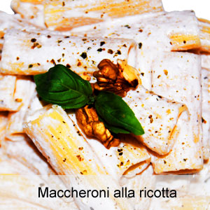 ricetta maccheroni con ricotta e cannella