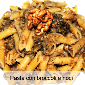 ricetta pasta con broccoli e noci