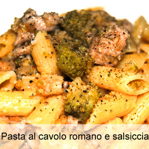 Ricetta pasta con cavolo romanesco e salsiccia piccante