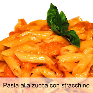 ricetta pasta con zucca e formaggio stracchino