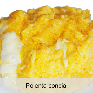 ricetta polenta concia con fontina valdostana
