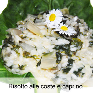 ricetta risotto con bietole da coste, cipollotti e formaggio caprino