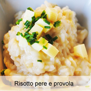 ricetta risotto con pere e provola