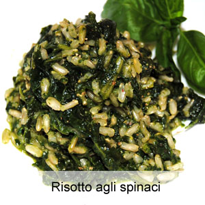 ricetta risotto con spinaci