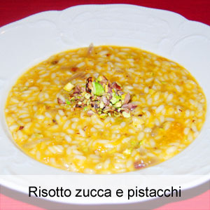 ricetta risotto con zucca e pistacchi