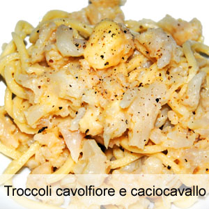 ricetta pasta con cavolfiore e caciocavallo