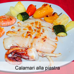 ricetta calamari alla piastra