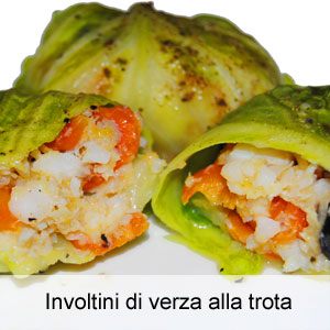 ricetta involtini verza ripieni di pesce