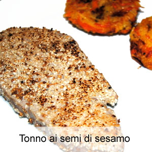 ricetta tonno grigliato ai semi di sesamo