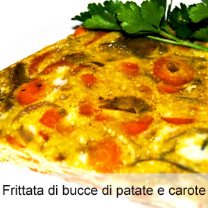 ricetta frittata con buccia di patata e carota