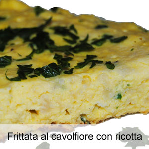 ricetta frittata con cavolfiore e ricotta fresca