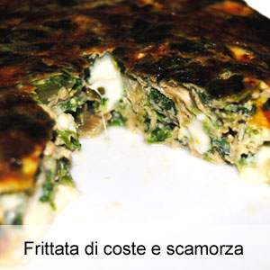 ricetta frittata con coste e scamorza