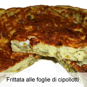  frittata economica con le foglie dei cipollotti