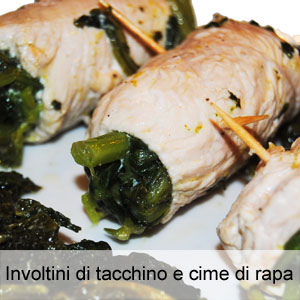 ricetta involtini di tacchino ripieni di cime di rapa