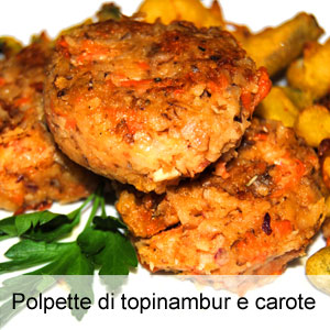 ricetta vegetariana polpette topinambur e carote