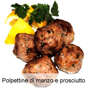 ricetta polpette con prosciutto crudo e prezzemolo